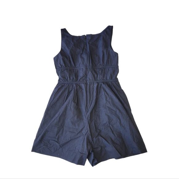 Rebecca Taylor's Poplin Romper Black 6 - Picture 6 of 9